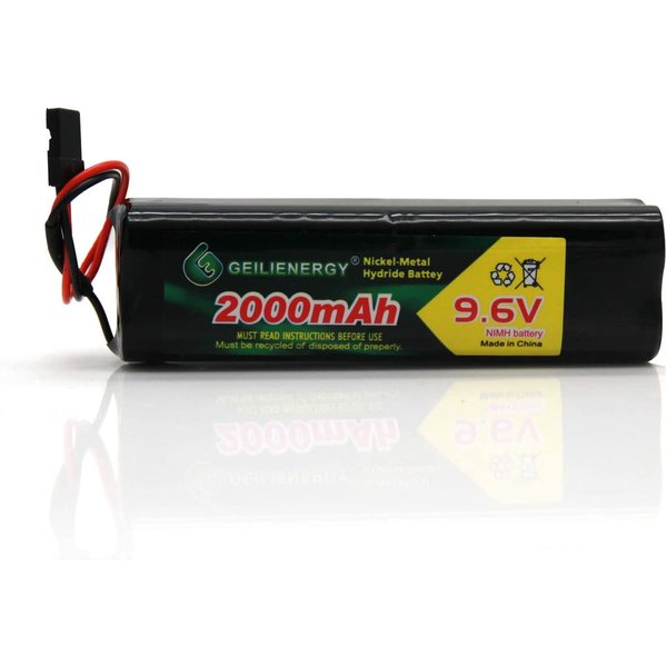 GEILIENERGY 9.6v 2000mAh Square Futaba NT8S600B Transmiter Battery Pack with Hitec connector for RC Airplanes,Cars,Heli,Sailplanes