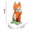 Selfstand 3D Animal Fox Koala Lion Elephant Panda Cow Rabbit dinosaur Triceratops Stegosaurus Baby shower Ball Foil Balloons Birthday Party Baby Shower Decorations Kids Toys (Base Fox)