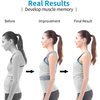 Emoly Posture Corrector for Men & Women - Adjustable Shoulder Posture Brace - Adjustable Upper Back Brace - Invisible Thoracic Back Brace for Hunching (L)