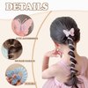 FULYA 8Pcs Butterfly Telephone Wire Hair Bands for Girls - Colorful Telephone Line Hair Bands,Spiral Hair Ties,Colorful Ponytail Holders,Elastic Hair Ties for Girl Granddaughter Niece (Butterfly)