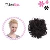 JUVABUN Curled Clip in Hair Buns -Dark Brown| Hair Bun Maker | Hair Buns Hair Piece| Curled Hair Bun Scrunchie | Everyday Wear | Washable & Realistic|Hair Bun Clip - Dark Brown