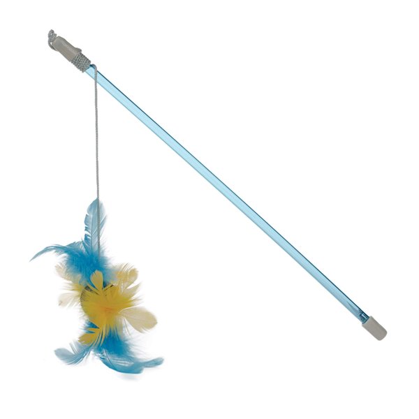 OurPets Corknip All-Natural Compressed Catnip Feathered Frenzy Cat Toy Wand