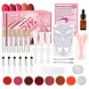 Lip Gloss Making Kit, TSVATE Lip Gloss Kit, Diy Lip Gloss Making Kit, Fun Make Your Own Lipgloss Kids Lip Gloss for Girls, Women, Moisturizing Lip Gloss Base, Jojoba Oil, Lip Gloss Tubes, Gift for Her
