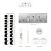 Adora Couture Semi Cured Gel Nail Strips French Tip |20pcs Black French Tip Nails Clear Base French Manicure Strips Nail Wrap Gel Nail Sticker | Gel Nail Stickers with UV Light French Tip (Gotham)