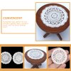 Abaodam 6pcs Dollhouse Table Mat Mini Doilies Mini House Dining Table Cover Miniature Table Mat Placemats Lace Trim Mini Accessories for Dolls Tiny Things Cloth Furniture Ob11 Crafts White