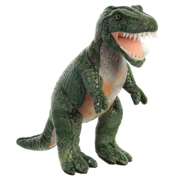 Aurora® Ferocious Dinos & Dragons Tyrannosaurus Rex Stuffed Animal - Prehistoric Fun - Cuddly Companions - Green 11 Inches