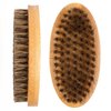 Natural Soft Bristle Hair Brush (2 PACK) - Medium/Stiff Bristle Brush 360 Palm Sized Wave Brush (2 PACK)