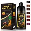 Instant Black Hair Dye Shampoo 3 in 1, 100% Gray Coverage in 15 Minutes, Plant Based Hair Color Kit for Women & Men, Natural Hair Dye, Simpler Hair Color Shampoo with Conditioner, Shampoo Para Canas