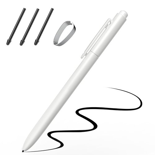 TiMOVO EMR Stylus Pen Compatible with Remarkable 2, EMR Digital Pen for Remarkable with Eraser, Tilt, 4096 Sensitivity, Palm Rejection, Pen for Remarkable Marker Plus/Kindle Scribe/EMR Devices, White