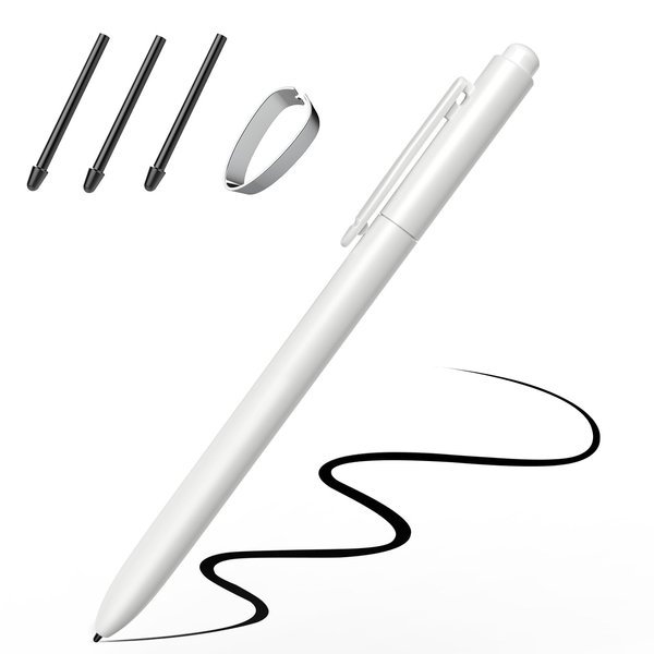 TiMOVO EMR Stylus Pen Compatible with Remarkable 2, EMR Digital Pen for Remarkable with Eraser, Tilt, 4096 Sensitivity, Palm Rejection, Pen for Remarkable Marker Plus/Kindle Scribe/EMR Devices, White