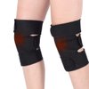 CTHOPER 1Pair Self Heating Knee Brace Sleeve, Adjustable Tourmaline Magnetic Therapy Knee Pad Support with Open Patella Stabilizer
