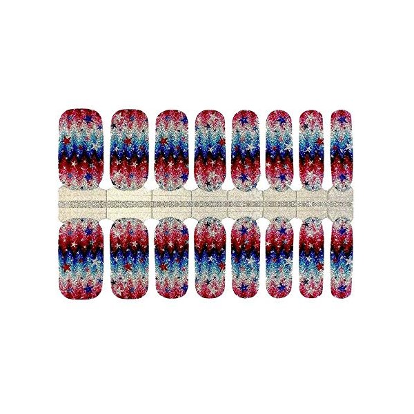 4th of July Star Nail Polish Wraps - Nail Polish Strips