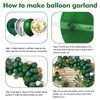 Amandir 152Pcs Jungle Safari Balloon Garland Arch Kit, Gold Dark Green Animal Balloons Artificial Tropical Palm Leaves Safari Baby Shower Decorations Boys Girl Wild One Birthday Party Supplies