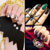 Maitys 168 Pieces Skull Full Wrap Nail Stickers Gothic Art Full Wraps Nail Polish Stickers 3D Self Adhesive Nail Decal Strips with Nail File Girls Nail Decoration