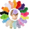 jollybows 18pcs Baby Girls Headband Chiffon Flower Soft Stretchy Hair Band Hair Accessories for Baby Girls Newborns Infants Toddlers and Kids