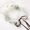 KorViSHOW White Flower Crown Headband - Fairy Floral Headband Handmade Headpiece Renaissance Accessories Maternity Women Wedding Costume Photoshoot Props