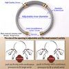 Dorriss Cable Bracelets for Women Thin Open Bangle Stainless Steel Personalized Elastic Adjustable Bangle Jewelry With Gift Box