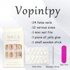 Vopintpy Multicolor Gradient Cat Eye Press on Nails Short Square Fake Nails Mirror Acrylic Nails with Glue on Nails Reusable Stick on Nails for Women DIY Charm Manicure