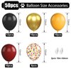 Black Burgundy Gold Balloon, 12 Inches 50 Pcs Burgundy and Gold Balloons Set with Metallic Gold Black Lemon Yellow Balloons for Kids Magical Wizard Party Birthday Baby Shower Party Decorations