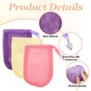 3 Pack Bar Soap Scrubber Pouch, Exfoliating Soap Saver Pouch with Drawstring Closure, 3 Colors Bar Soap Scrubber, Soap Saver Pouch for Washing Body, Hangable Bar Soap Pouch for Bath Shower