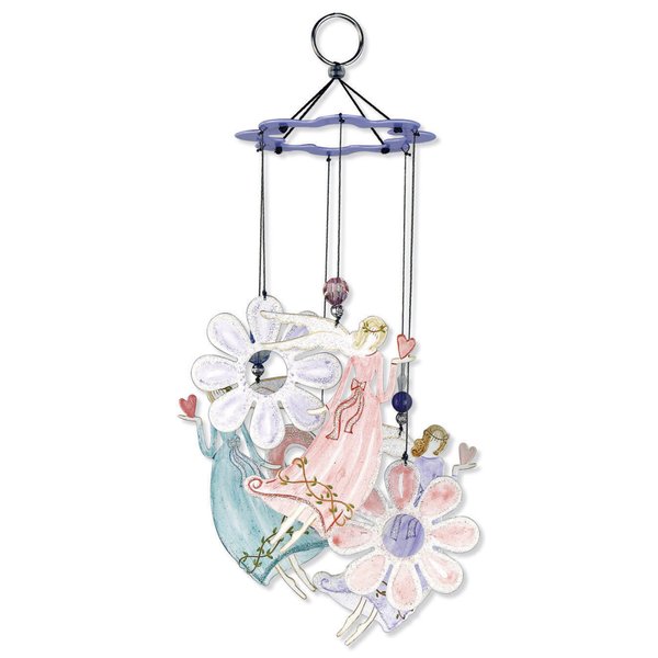 Sunset Vista Designs Angel Garden Wind Chime, 12-Inch Long