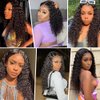 4GIRL4EVER Transparent HD Lace Front Wigs Human Hair Deep Wave Wig 4X4 Lace Closure Human Hair Wigs for Black Women Pre Plucked Brazilian Hair 180% Density Natural Color (26 Inch)