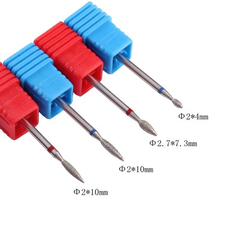 MZCMSL Flame Cuticle Drill Bit for Russian Manicure,Safety Diamond Nail Drill Bit,3/32 Electric Cuticle Remover Bit(4pcs)