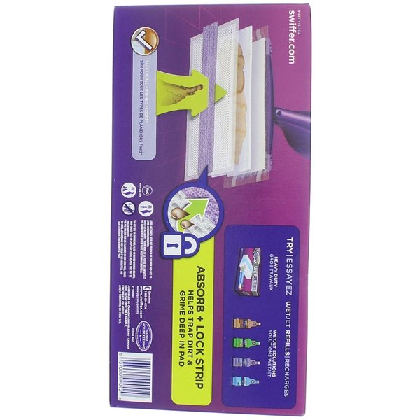 Swiffer WetJet 8 in. L Microfiber Mop Pad 15 pk
