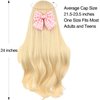 morvally Long Blonde Wig with Bangs for Women Wavy Synthetic Hair Wigs Cosplay Costume Halloween Party Daily Wear Including Shell Necklace Bracelets Earrings Sunglasses and Bow Hair Clip