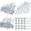 60 Pieces Bridal Wedding Hair Pins Pearl Hair Pins U Shape Rhinestone Hair Pins Bridal Rhinestones Hair Pins Hair Accessories for Bridal Women and Girls (Elegant Style)
