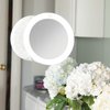 Zadro LED Lighted 10X Magnification Z'Swivel Power Suction Cup Vanity Wall Mount Beauty Makeup Mirror, White