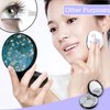 LRITER Contact Lens Case, Portable with Mirror, a Variety of Patterns and Shapes to Choose from, Auitable for Daily Makeup Office Travel Outdoor Use (Plum Blossom)