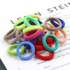Lawie 200 Pack Small Terry Cloth Knit Stretchy Wide Thick Colorful Hair Ties Scrunchies Elastics Hair Bands Ties Candy Hair Rubber Bands for Thin Curly Hair Ponytail Holder Hair Accessories for Girls