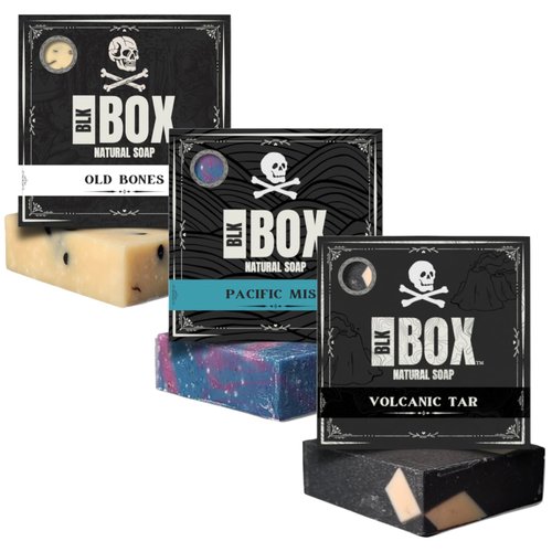 Black Box USA MADE Men's 5oz Natural Bar Soap Made from Moisturizing Natural Oils - Handmade Cold Process Soap No Harsh Chemicals, Earthy Nag Champa Musk (DIRT NAP/NAG CHAMPA)