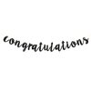 Talorine Black Glitter Congratulations Banner for Wedding, Anniversary, Graduation, Congrats Master Bunting, Retirement Party Decorations Supplies