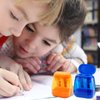 OFiSEXPT 4pcs Colored Pencil Sharpener, Manual Pencil Sharpener Dual Holes, for Kids Adults Students School Class Home Office