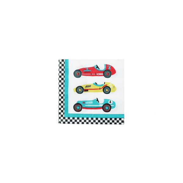 Vintage Race Car Napkins, 24 ct | Kids Race Car Themed Party Tableware