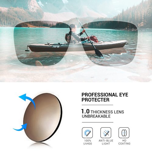 TOREGE Sports Polarized Sunglasses for Men Women Flexible Frame Cycling Running Driving Fishing Trekking Glasses TR24 (Matte Dark Blue Gray&Black&Copper Silver Lens)