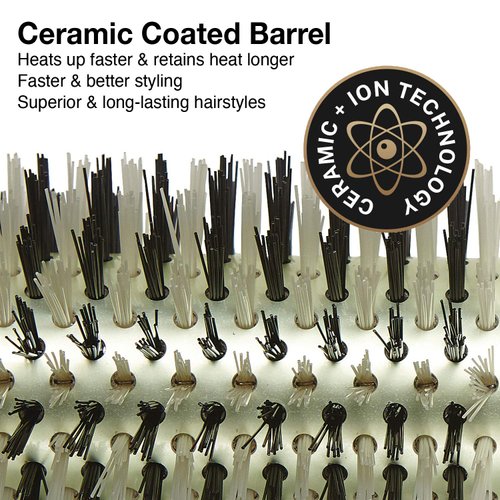 Olivia Garden Ecoceramic Firm Bristles Round Thermal Hair Brush (2 1/2")