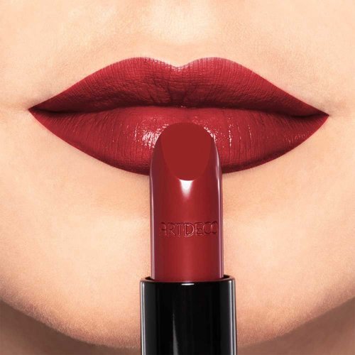 ARTDECO Perfect Color Lipstick - Red - Glide-On Lipstick with Rich Color & Plumping Effect - Creamy, Pearly Finish - Hyaluronic Acid - Long Lasting - Lip Plumper - Lip Care - Makeup - 0.14 Oz