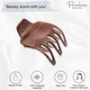 Parcelona French Paw Brown Streaks Wide Side Slide In Jaw Yoga Hair Claw Clip (Brown Streaks)