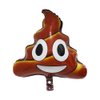 Deermon Funny Brown Poop Shaped Balloons, 6 Pack Prank Joke Emoticon Poo Aluminum Foil Balloon For Boy Joke Theme Party Halloween Birthday April Fools Day Retirement Party Decoration Supplies