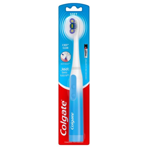 Colgate 360 Floss Tip Sonic Powered Battery Toothbrush