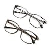 VisionGlobal 2 Pack Blue Light Blocking Glasses for Women/Men, Anti Eyestrain, Computer Reading, TV Glasses, Stylish Square Frame, Anti Glare (Leopard+Floral)