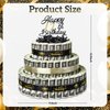 BUAEL Happy Birthday Gift Can Be 17 Age 3 Layers Of Black Gold Cake Filled With Cash Happy Birthday Day Money Cake Gift Party Supplies Money Gift Ideas For Birthday Cake
