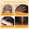 Julia Hair Bye Bye Knots Wig Wear and Go Glueless BOB Wig 7x5 HD Lace Front Wigs Pre plucked Pre Cut Hairline Human Hair Pre Bleached Invisible Knots Frontal Wig 180% Density 14 Inch