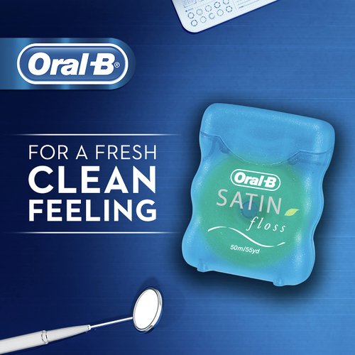 Oral B Satin Floss Dental Floss Flavour Menthol 25 m