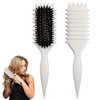 Curl Defining Brush, Curl Hair Brush, 2024 Newest Boar Bristle Hair Brush Styling Brush for Detangling, Shaping and Defining Curls For Women and Men(Beige)