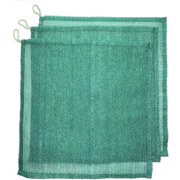 3 pcs/Set 12"×12" Super Rough Home Spa Exfoliating Nylon Bath Cloth/Towel - Magic Shower Washcloth for Body - Shower Scrubber - Remove Dead Skin - Great for Skin Care in The Bath