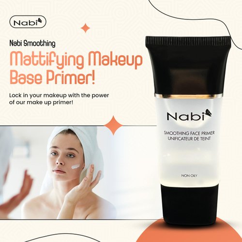 Nabi – Mattifying Face Primer - Pore Minimizer – Non-Oily Smooth Matte Look – Hide Wrinkle & Fine Lines – Long Lasting - Oil Free Formula - Mattifier Makeup Base Primer For Shine & Oil Control – 30g